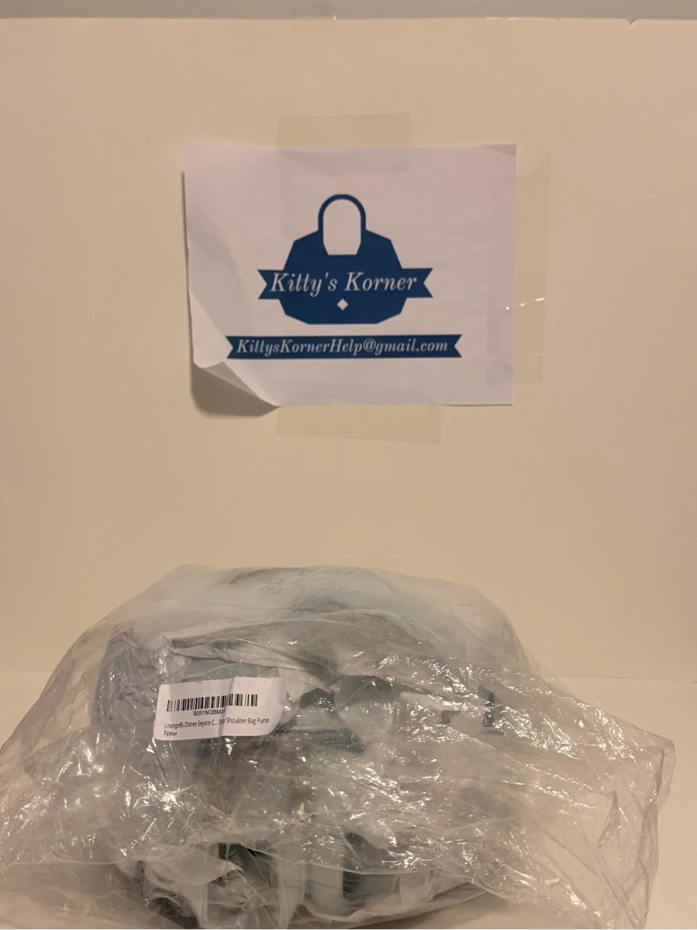 NWT Loungefly Disney Eeyore Mini Backpack Blue/Gray Adjustable Strap Charm